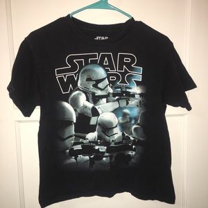 Boys size L (10/12) black Star Wars graphic tee